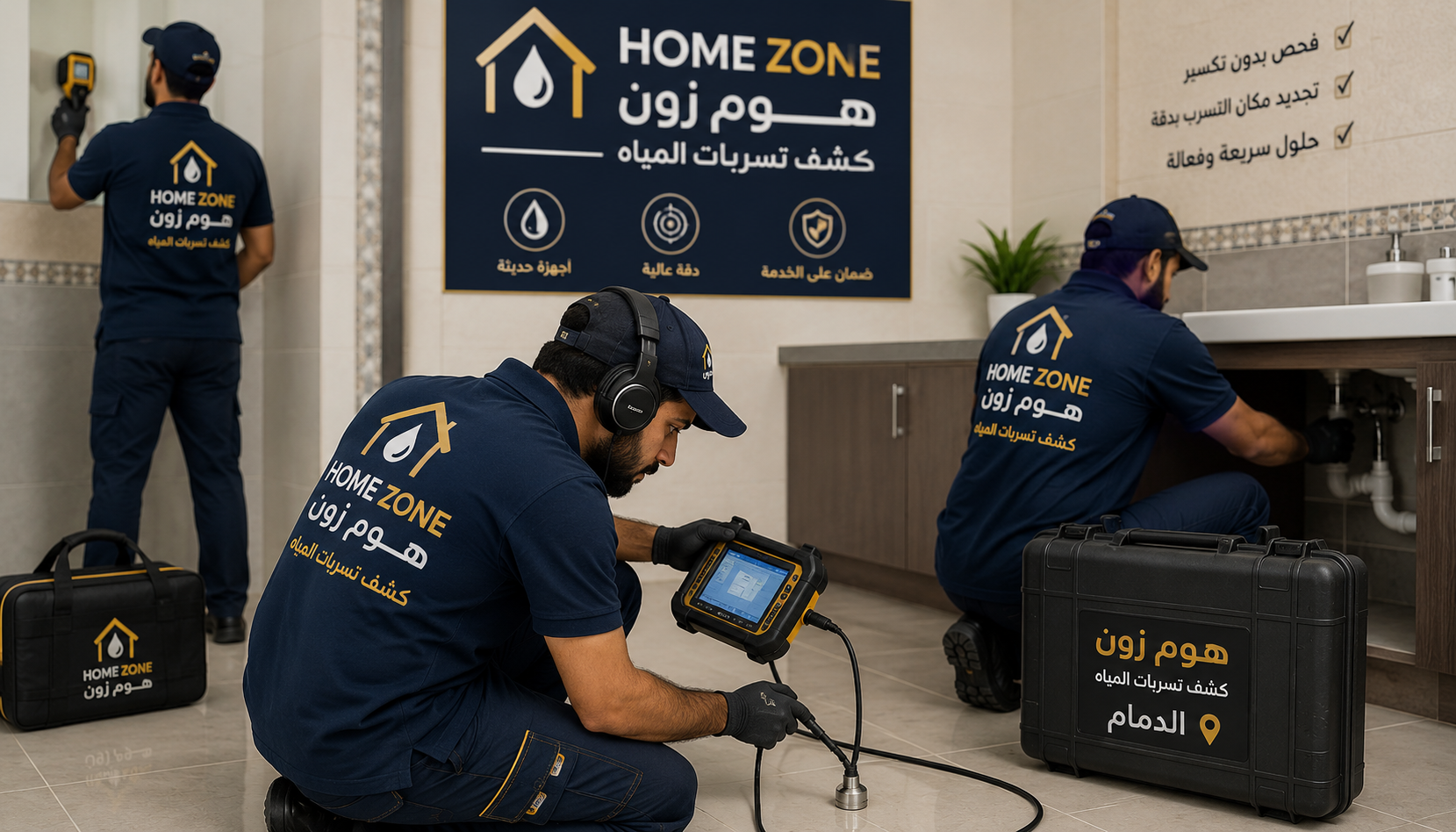 مشروع كشف تسربات - الدمام