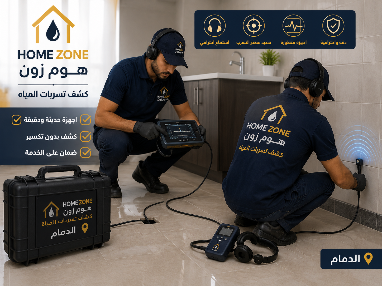 مشروع كشف تسربات - الجبيل